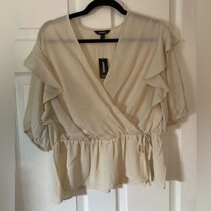 Express Women’s Blouse Cream Large